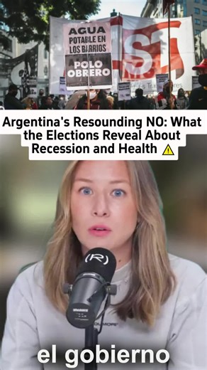 Argentina's Resounding NO: What the Elections Reveal About Recession and Health ⚠️📉 #Argentina #PoliticalCrisis #Economy #fyp #ViralInsights #Milei #news #LaBaseAmLat #Crisis #LaBaseAmLat. #viral
