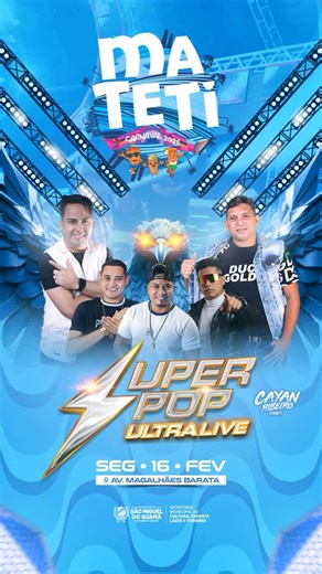 Bloco Mateti | 🔥 O Bloco Mateti 2026 já tem encontro marcado! 📅 16 de fevereiro (segunda-feira) 📍 Magalhães Barata 🎶 Super Pop Ultra Live e Cayan Ribeiro... | Instagram