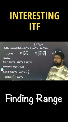 Range of this Interesting Inverse Trigonometric Function | JEE | Class 12 Boards