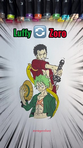 Coloriage One Piece: Luffy et Zoro | Dibujando y Coloreando