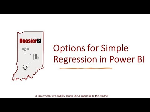 Options for Simple LInear Regression in Power BI