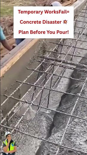 Temporary Works Fail = Concrete Disaster 💥 | Plan Before You Pour! #itsallaboutyou #marginofsafety
