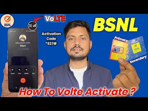 BSNL VoLTE Service Activation New Process | Bsnl 4g Volte | How to activate volte in bsnl sim