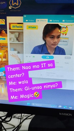 Ignun ra namo ang teachers, end task, task manager, ibut camera, check krisp, ibut headphone, detection again, right click manycam, restart balhin laing station 🤣🤣🤣 They know the drill of CJQ. If dili na nila makaya aw matic luparan na namo 🤣 Julius John S Rosalejos | CJQ