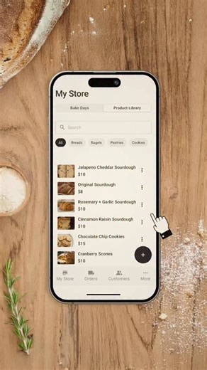 To turn it on: Go into any product you want to display. Scroll to the visibility toggle and switch it on! You decide what shows and what stays hidden. And you can control the sort order under: More → Storefront Settings → Sort Product Library. When customers click a product, they’ll see which bake days it’s available in or they’ll see “Unavailable” if it isn’t currently offered. Your storefront is now a full portfolio of what you create. This is a massive upgrade for customer browsing and for yo