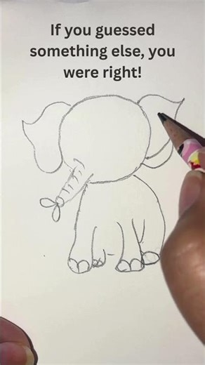 How to Draw a Elephant #shorts #sketch