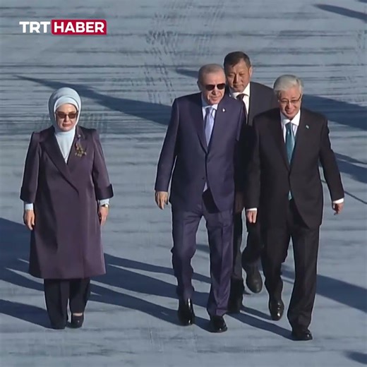 Kazakistan Hava Kuvvetleri savaş uçakları Cumhurbaşkanı Erdoğan'ın uçağına eşlik etti
