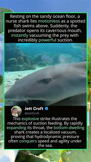 The Ocean's Vacuum: Nurse Shark's Insane Suction Feeding! 🦈💨#nurseshark#suctionfeeding#oceanpredator