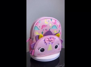 KK CRAFTS Preschool Backpack Toddler Neoprene Animal Schoolbag Lunch backpack for Kids Boys Girls(School Bus)