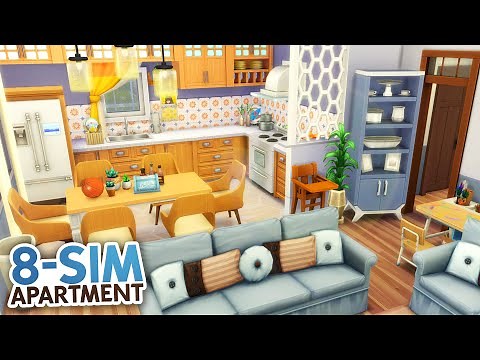 8-SIM APARTMENT // Sims 4 Speed Build