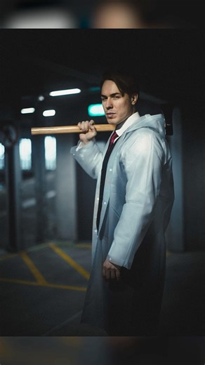 Behind the scenes of American Psycho inspired shoot Patrick Bateman energy,