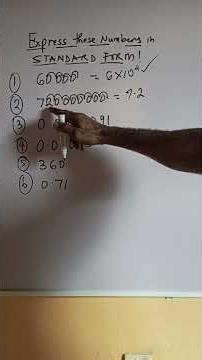 Expressing Number in Standard Form#education #mathematics #fypp