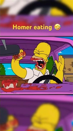 Homer eating 🍩 #thesimpsons #simpsons #funny