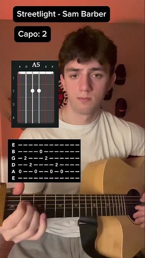 Streetlight - Sam Barber Guitar Tutorial/Tab #guitar #tab #tutorial #shorts