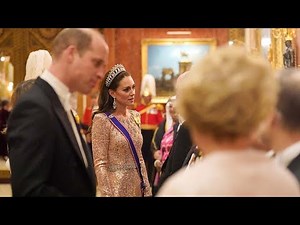 Princess Kate looks stunning in shimmering gown as she joins Royals at star-studded state banquet