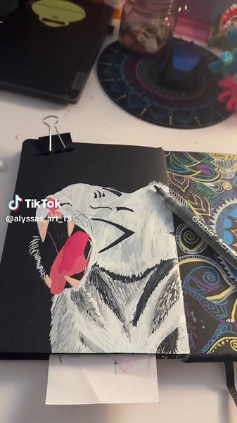 Night draw #drawing #art #tigerdrawing #whitetiger #whitetigerdrawing