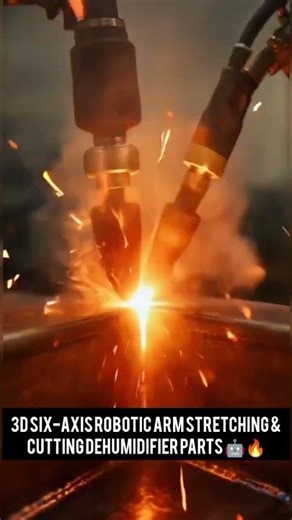 3D Six-Axis Robotic Arm Stretching & Cutting Dehumidifier Parts 🤖🔥
