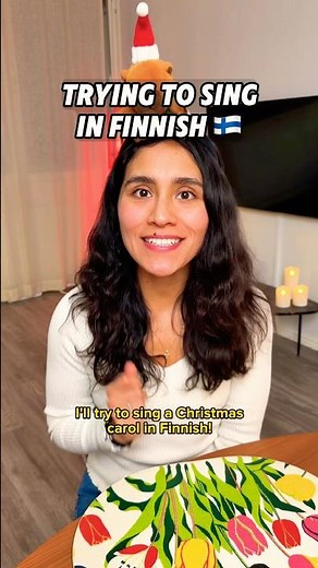 Trying to sing in Finnish 🇫🇮🥹: Joululaulu🎄#finland #suomi
