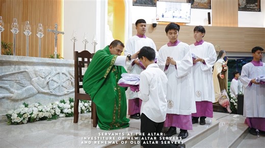 Called to Serve: Investiture and Renewal of Altar Servers || Praise God for the precious gift of faith and the heart to serve! We give thanks to the Lord for blessing us with new altar servers and express our deep gratitude for those who faithfully renew their commitment to this sacred ministry. May their dedication inspire our entire parish community, and may God’s grace continually strengthen and sustain them as they serve with humility, reverence, and devotion. Let us keep them in our prayers