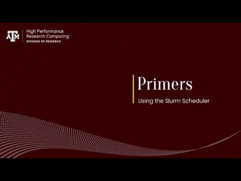 Primer: Using the Slurm Scheduler (Spring 2023)
