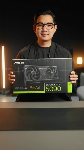 Unboxing pure power with @kevincharlesdc. 🎨 The #ProArt GeForce #RTX5090 perfectly blends refined aesthetics with ultimate performance. Want to win your own ProArt gear? The #CreatewiththeBest giveaway is LIVE! Vote for your fave wallpaper design to enter. 🎁👉🏻 https://asus.click/ProArt-CWTB
