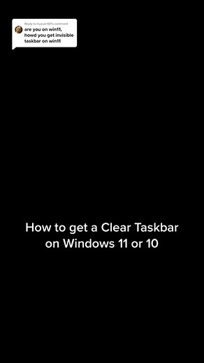 Replying to @huouin101 #screammovie How to get a Clear and Clean Taskbar in Windows 11 #setupgaming #setup #gaming #pc