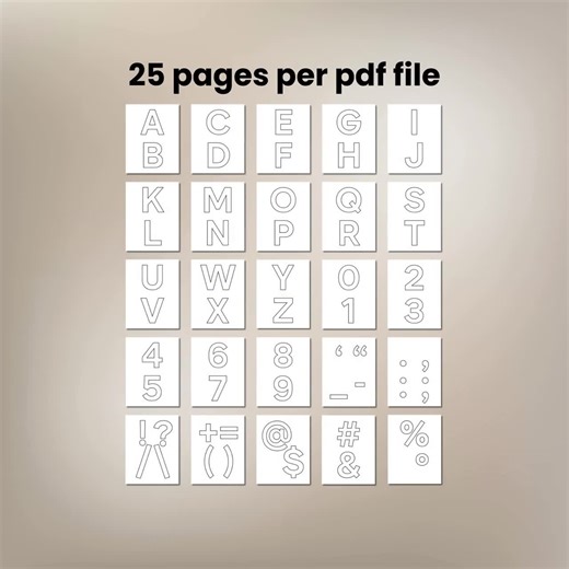 4-inch Printable Alphabet Templates: Letters, Numbers, Punctuation - Printable PDF for Classrooms, Teaching, and Crafts. - Etsy Canada