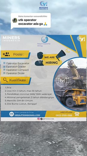 Membalas @usesendichiko #tambangkalimantan #lowongankerja #lokertambang