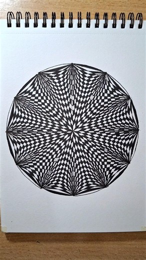 How to Draw a Mind-Bending Optical Illusion Pattern | Easy Geometric Art Tutorial