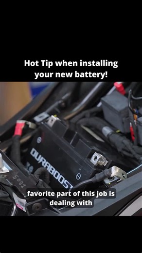 RevZilla on Instagram: "Hot Tip when installing your new battery! (link in @revzilla bio to watch a brand new episode of The Shop Manual with @arihenning211)⁠ •⁠ Think replacing a motorcycle battery is foolproof? Think again. We’ll show you the simple rule that will prevent sparks and smoke, plus share a simple hack that makes dealing with the terminal bolts so much easier. ⁠ ⁠ #TheShopManual #TSM #RevZilla #CommonTread #motorcycle #moto #motorcyclemaintenance #maintenance #mechanic #howto #diy