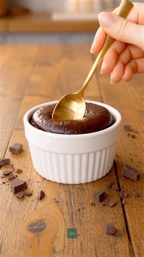 Flourless Chocolate Fondant — Low‑Cal, Sugar‑Free & Extra Gooey 🍫🔥 #recipe #healthyeating
