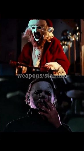 art the clown (terrifier 1-3) vs Michael Myers (Halloween 2) #slasher #edit #youtube #horror