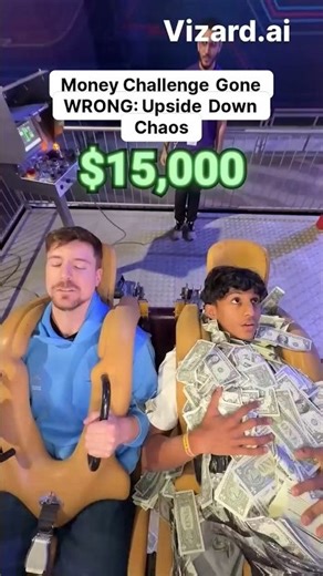 money challenge gone wrong upside down chaos #mrbeast #mrbeastshorts #funny #money