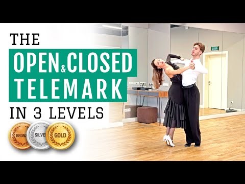 The Telemark in 3 levels 🥉🥈🥇 Ballroom Lesson #ballroomdance #dancesport