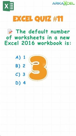 Excel Quiz Challenge # 11 | Multiple Choice Questions | Tips & Tricks | Excel Test | #excel #Shorts