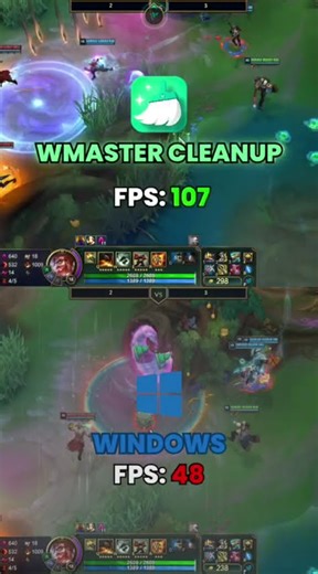 FPS Comparison 40 vs 98 Boost using WMaster Cleanup