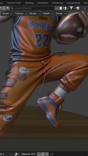 Goku Playing Rugby | Blender Sculpting Process to 3D Printable STL
