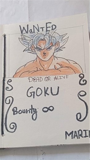 Goku UI wanted poster Dead or alive