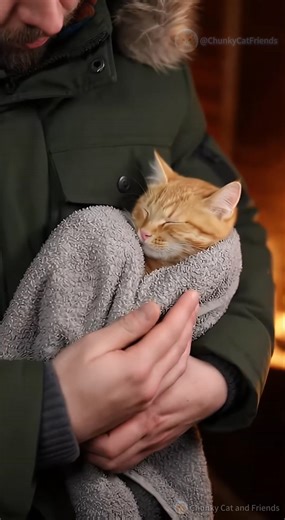 Heartwarming Rescue: Cat Saved from Freezing Snow #cat #rescue #AI | Chunky Cat and Friends