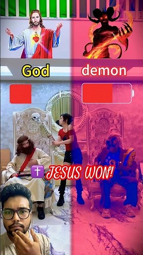 God has defeated the devil#Jesus#christ#Daemon