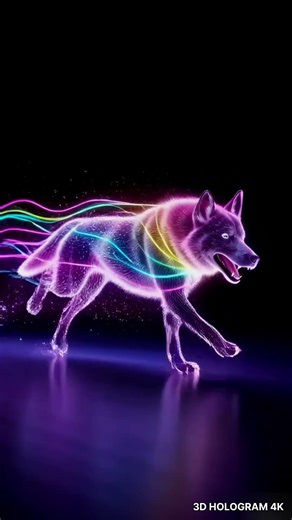 Majestic 3D Hologram Animals | Calm Neon Wildlife | Relaxing Visuals