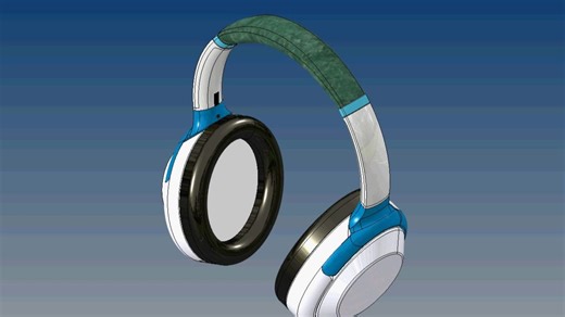 头戴式耳机拆解动画