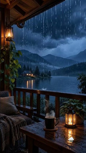 Heavy Rain Sounds for Sleeping 🌧️ Thunderstorm Sounds for Deep Sleep 😴 #Shorts