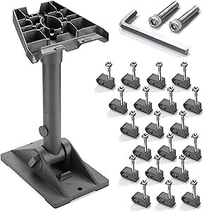 Yescom Starlink Mount Gen3 Pivot Mounting Kit Roof Heavy Duty Adjustable Tilt Angle Bracket with Pipe Pole Adapter Standard Dish Installation