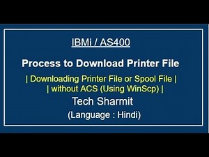IBMi (AS400) - Process to download printer or spool file using WinScp (Without ACS) | Spool File |