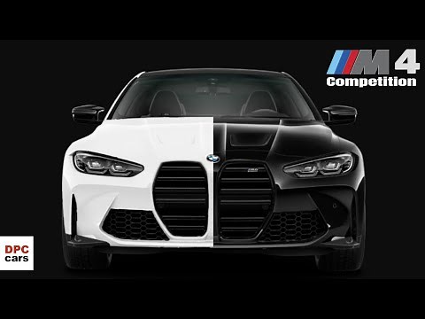 2021 BMW M4 Competition in Black and White Colors