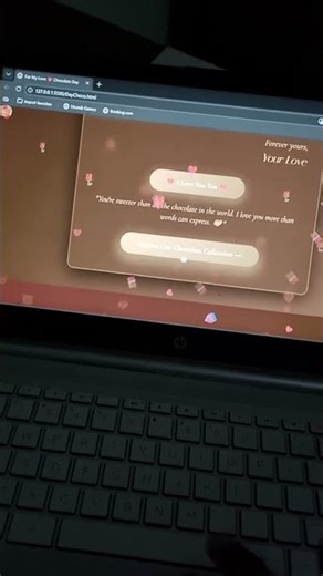 Chocolate Day Surprise ❤️🍫 | Secret Website | Valentine's Day #coding #valentinesday #codingsecrets