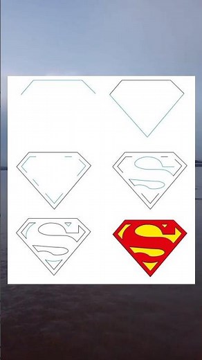 step by step guide drawing superman logo