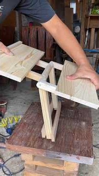 Easy way to make a folding wooden table #woodworking #diy #tips #skills #carpenter
