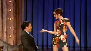 Emma Watson dancing w/ Jimmy Fallon woah horse It's magic!